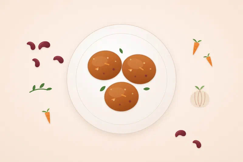 Vegane Kidneybohnen-Frikadellen